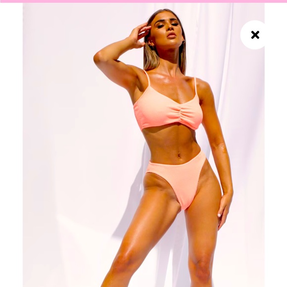 PrettyLittleThing Other - PRETTY LITTLE THING RUCHED TOP AND BOTTOM SWIMSUIT